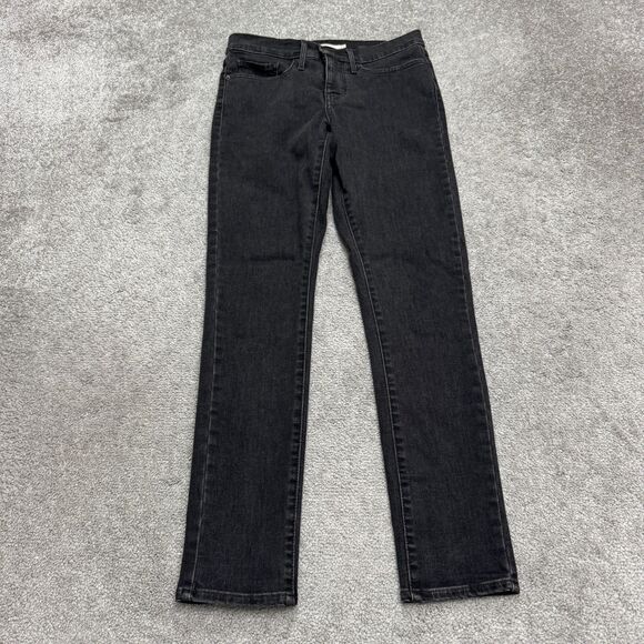 Levi's 311 Shaping Skinny Denim Jeans Womens 27x30 Black Mid Rise Casual Stretch - Picture 1 of 16